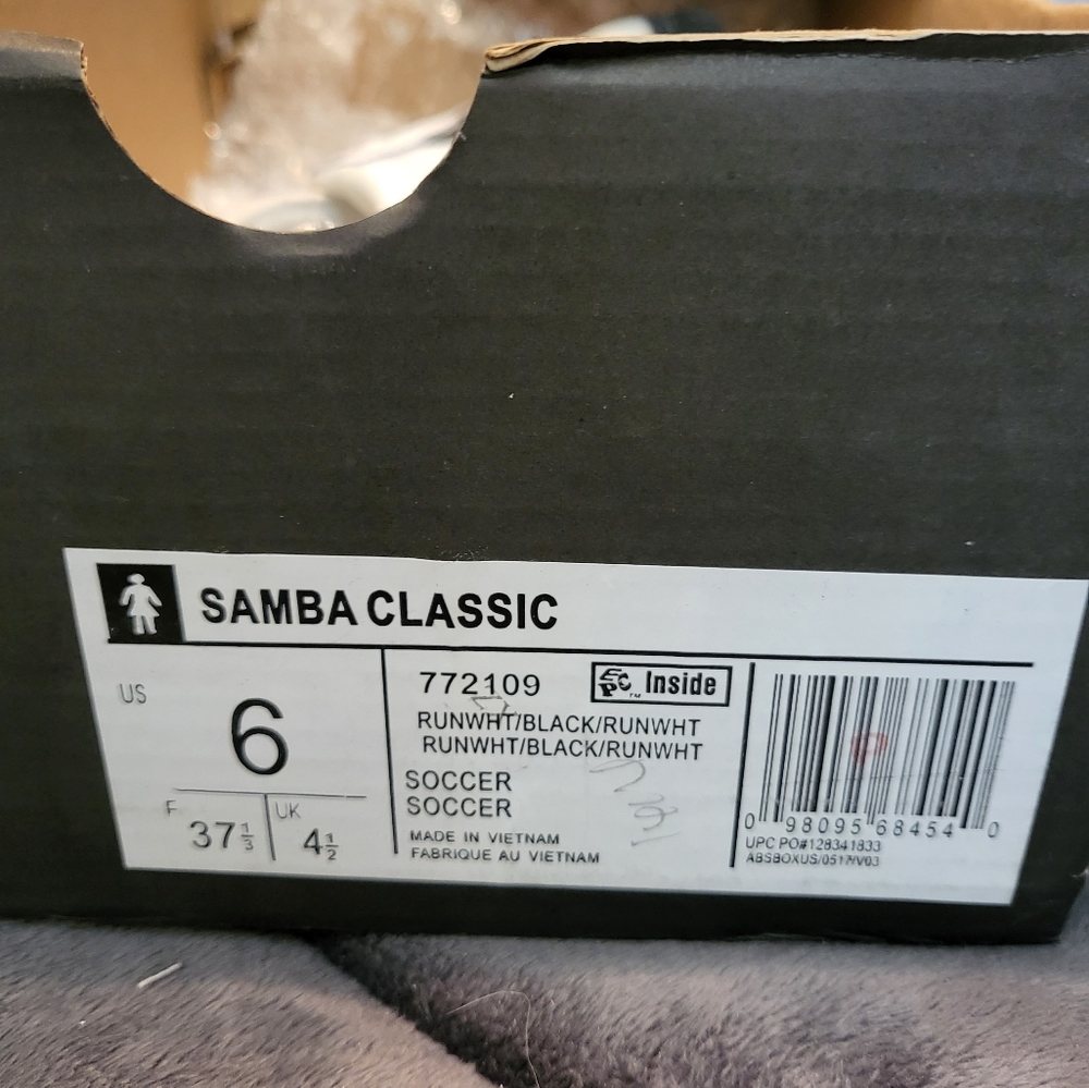 **SOLD ** Adidas Samba Classic White Women 6/Men/Youth 4.5 - Picture 5 of 14